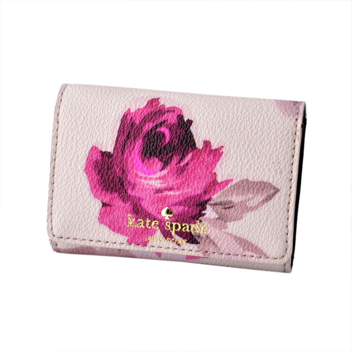 ケイトスペード Kate Spade PWRU5229 515 ローズプリント キーリング付 マルチケース 小銭・定期・カード入れ付 HAWTHORNE LANE ROSES darla