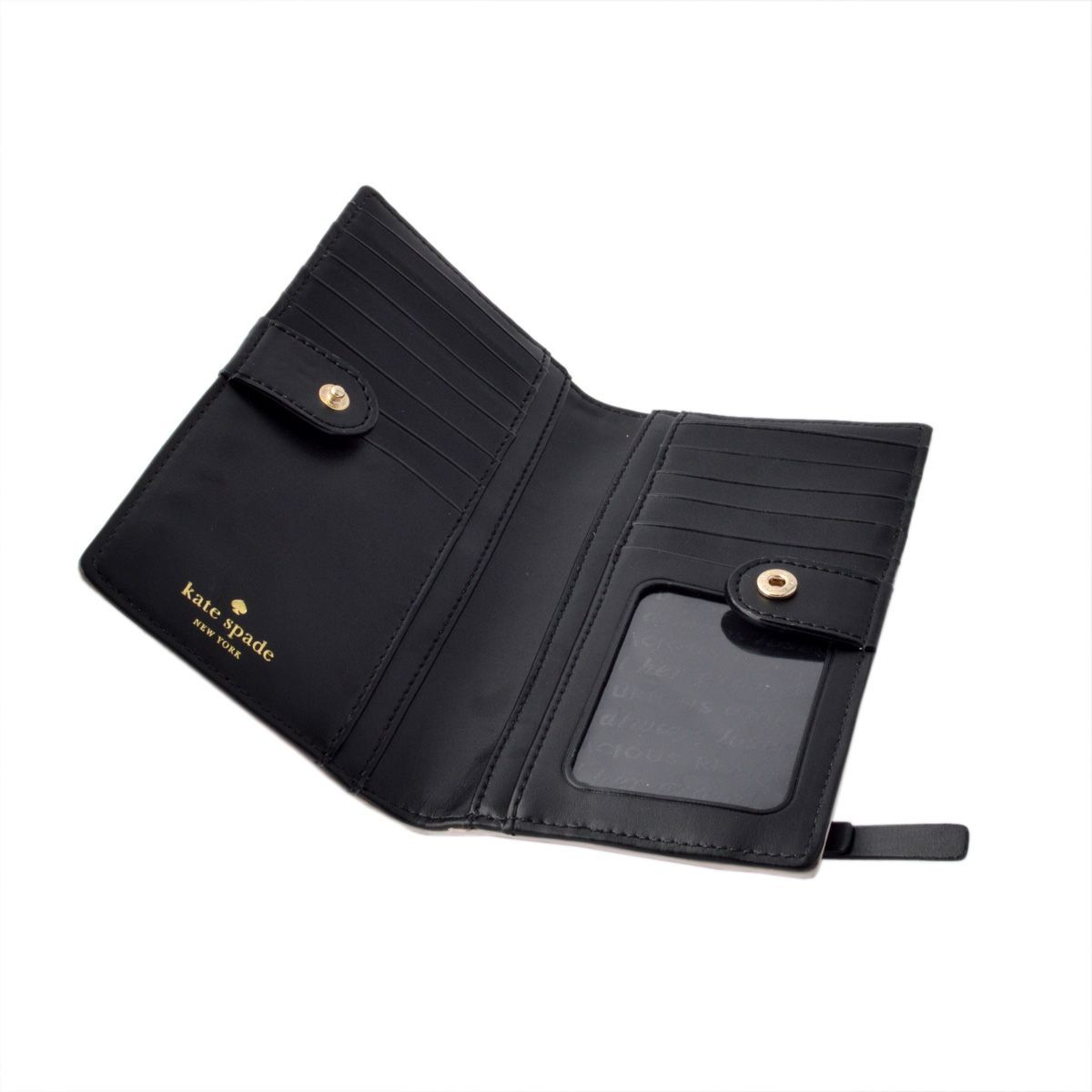 ケイトスペード Kate Spade PWRU5234 515 ローズプリント 背面ファスナー小銭入れ＆定期入れ付 二つ折り長財布 HAWTHORNE LANE ROSES stacy