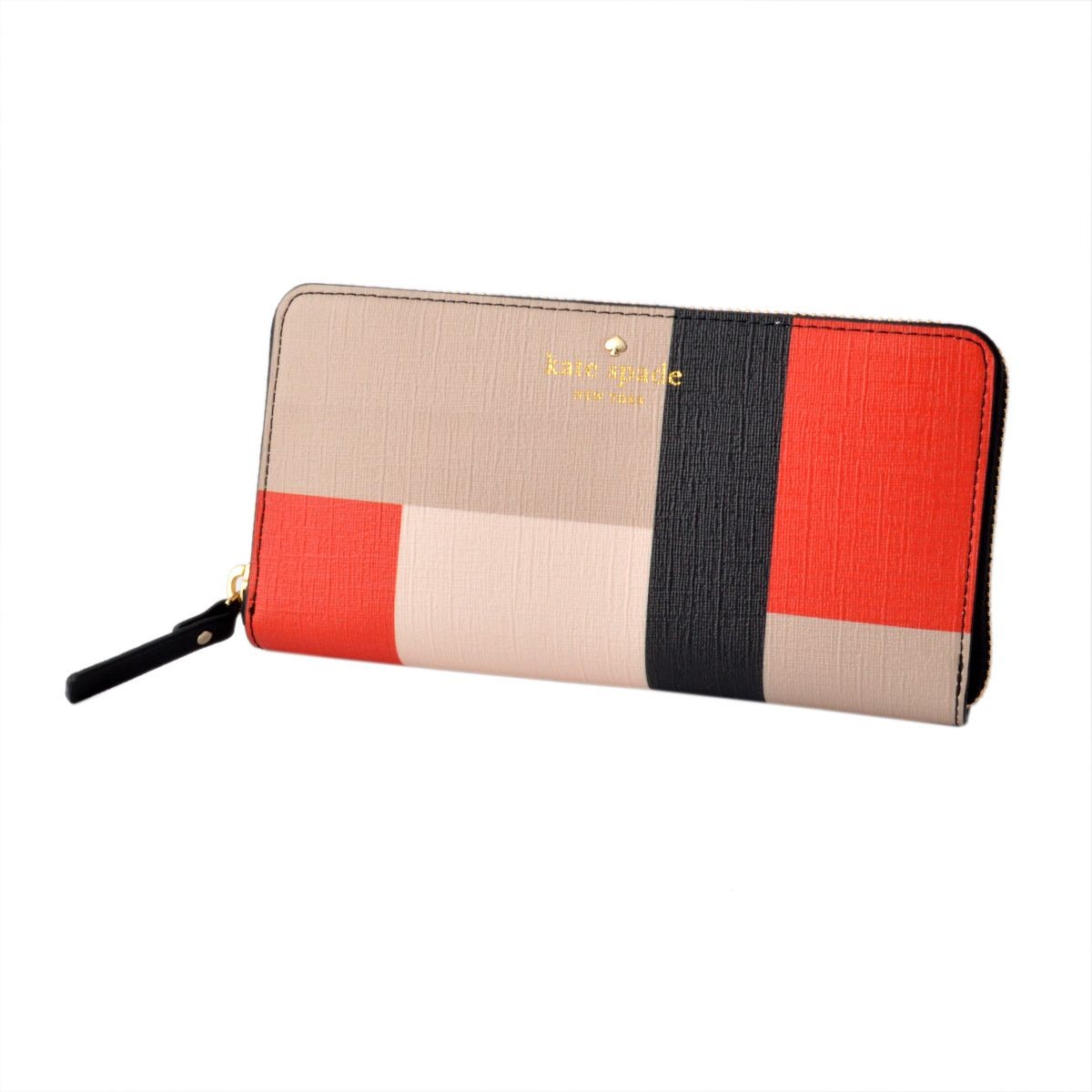 ケイトスペード Kate Spade PWRU4154 606 配色カラー ラウンドファスナー長財布 lEMMA LANE FABRIC lacey