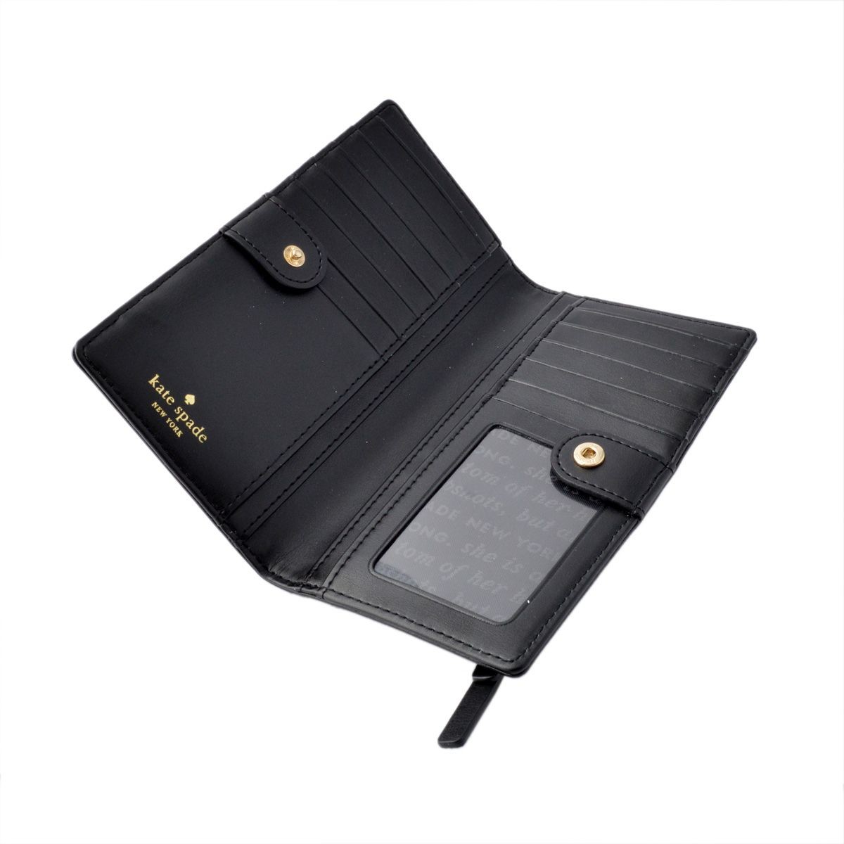 ケイトスペード Kate Spade PWRU5225 143 背面ファスナー小銭入れ＆定期入れ付 二つ折り長財布 MARKET STREET stacy