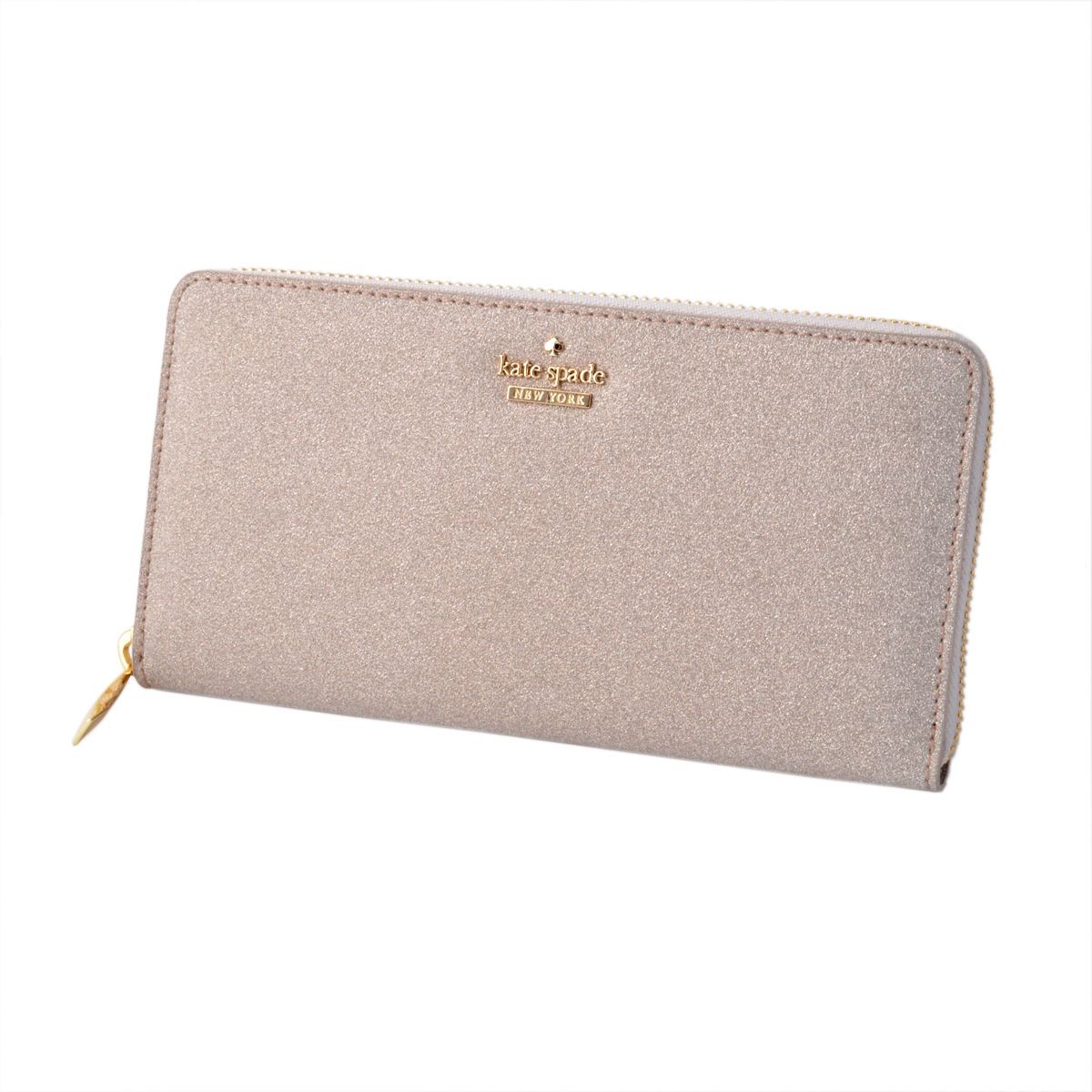 ケイトスペード Kate Spade PWRU5237 705 ラメ入り ラウンドファスナー長財布 BURGESS COURT lacey