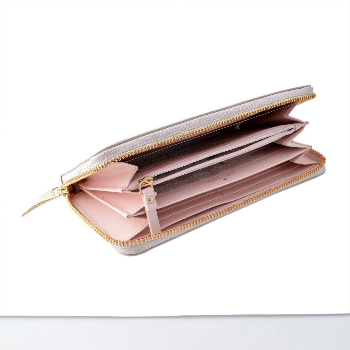 ケイトスペード Kate Spade PWRU5237 705 ラメ入り ラウンドファスナー長財布 BURGESS COURT lacey