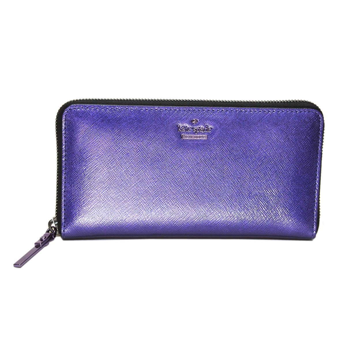ケイトスペード Kate Spade PWRU5249 517 メタリック ラウンドファスナー長財布 ロングウォレット CAMERON STREET metallic lacey