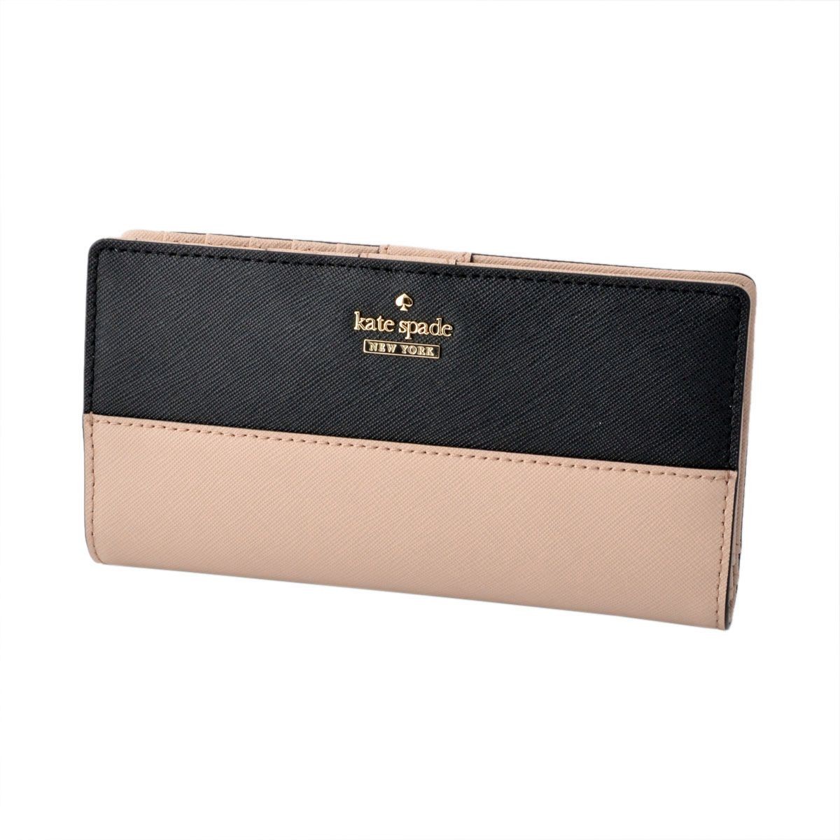 ケイトスペード Kate Spade PWRU5072 234 バイカラー 背面ファスナー小銭入れ＆定期入れ付 二つ折り長財布 CAMERON STREET stacy