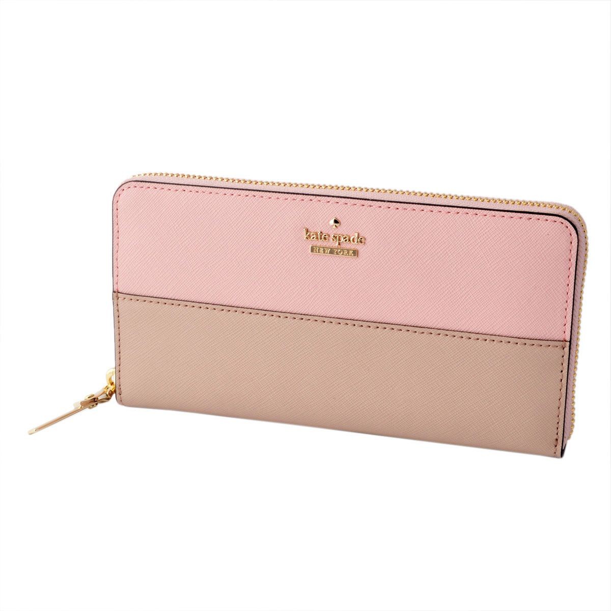 ケイトスペード Kate Spade PWRU5073 910 バイカラー ラウンドファスナー長財布 ロングウォレット CAMERON STREET lacey