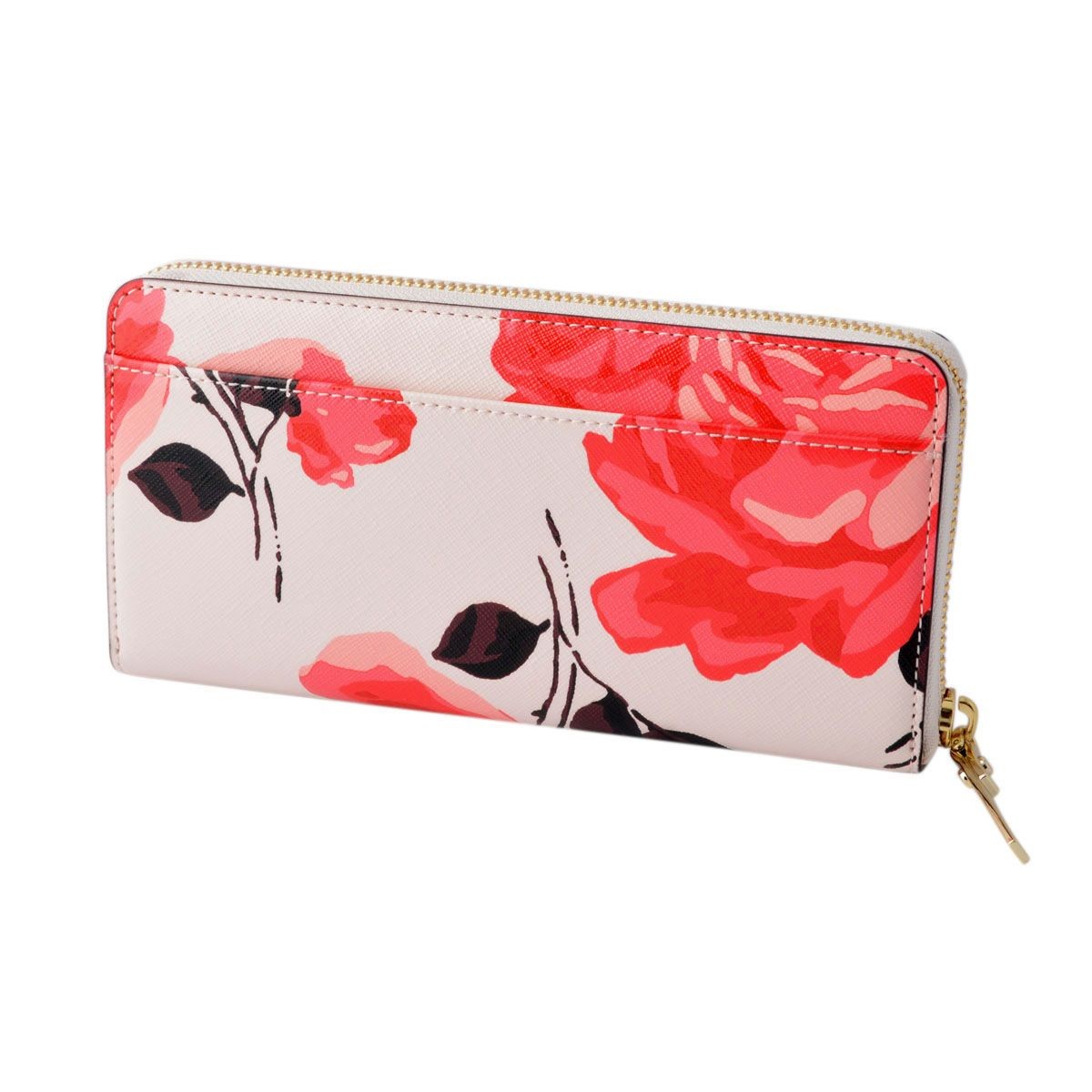 ケイトスペード Kate Spade PWRU5536 258 ローズプリント ラウンドファスナー長財布 CAMERON STREET ROSES lacey