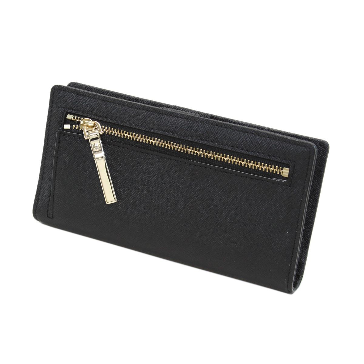 ケイトスペード Kate Spade PWRU5072 001 背面ファスナー小銭入れ＆定期入れ付 二つ折り長財布 CAMERON STREET stacy