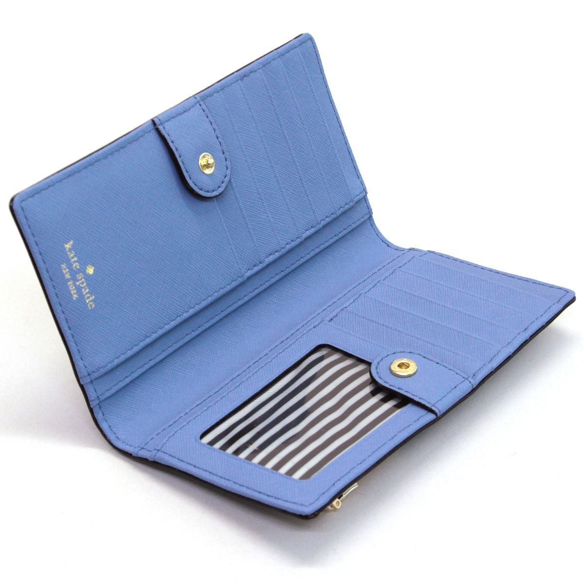 ケイトスペード Kate Spade PWRU5072 433 背面ファスナー小銭入れ＆定期入れ付 二つ折り長財布 CAMERON STREET stacy