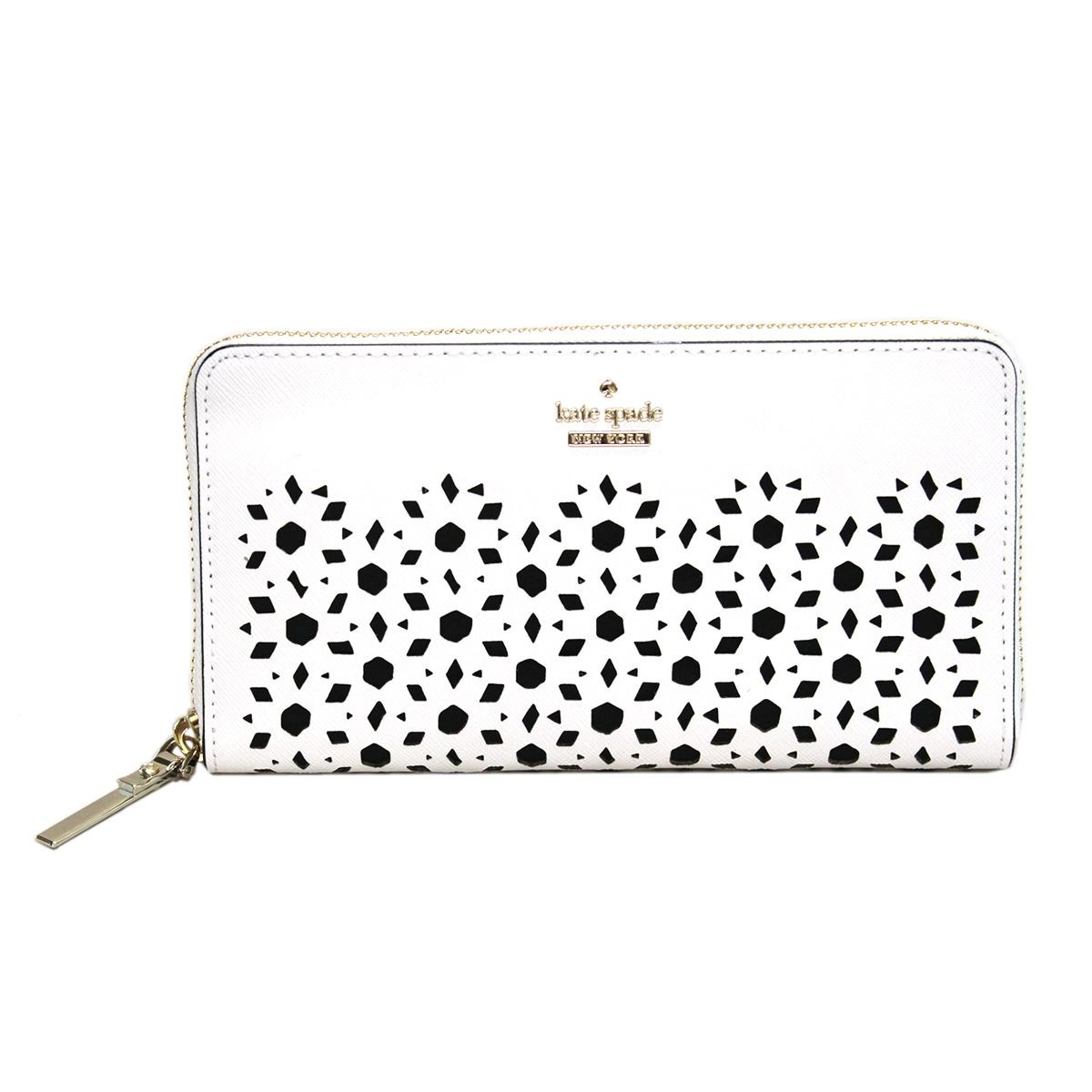 ケイトスペード Kate Spade PWRU5573 139 ランタンモチーフ 型抜き ラウンドファスナー長財布 ロングウォレット CAMERON STREET PERFORATED lacey