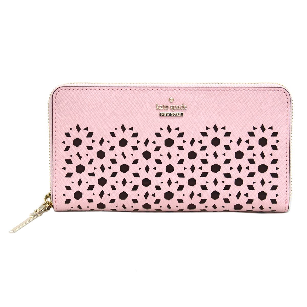ケイトスペード Kate Spade PWRU5573 651 ランタンモチーフ 型抜き ラウンドファスナー長財布 ロングウォレット CAMERON STREET PERFORATED lacey