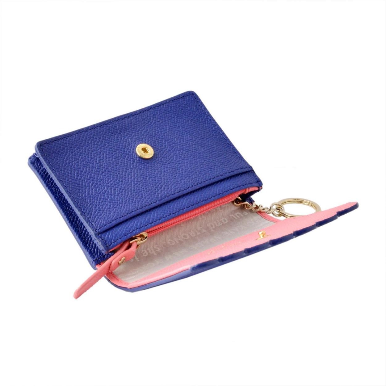 ケイトスペード Kate Spade PWRU5556 415 スカラップデザイン 内外バイカラー キーリング付 マルチケース 小銭・定期・カード入れ MORRIS LANE beca