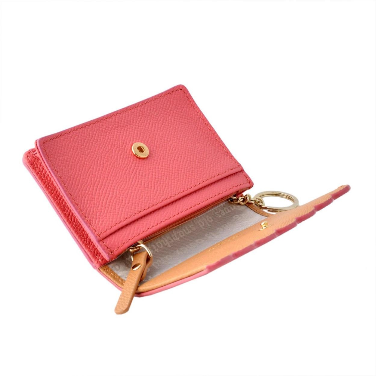 ケイトスペード Kate Spade PWRU5556 814 スカラップデザイン 内外バイカラー キーリング付 マルチケース 小銭・定期・カード入れ MORRIS LANE beca