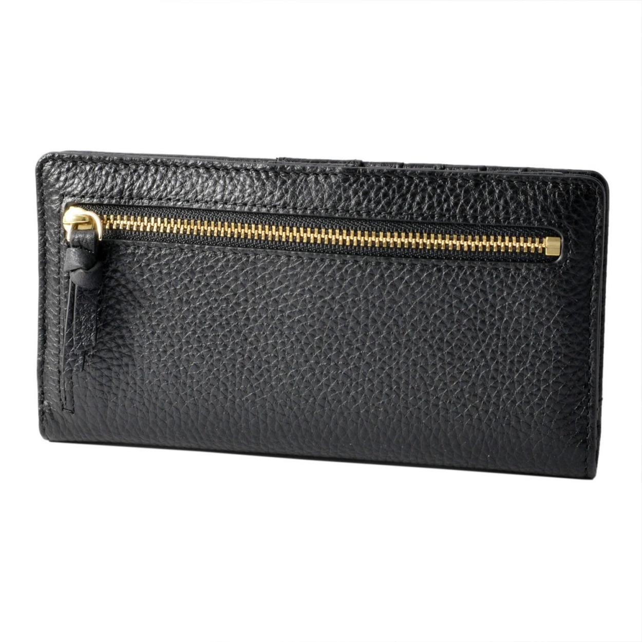 ケイトスペード Kate Spade PWRU5599 001 背面ファスナー小銭入れ＆定期入れ付 二つ折り長財布 JACKSON STREET stacy