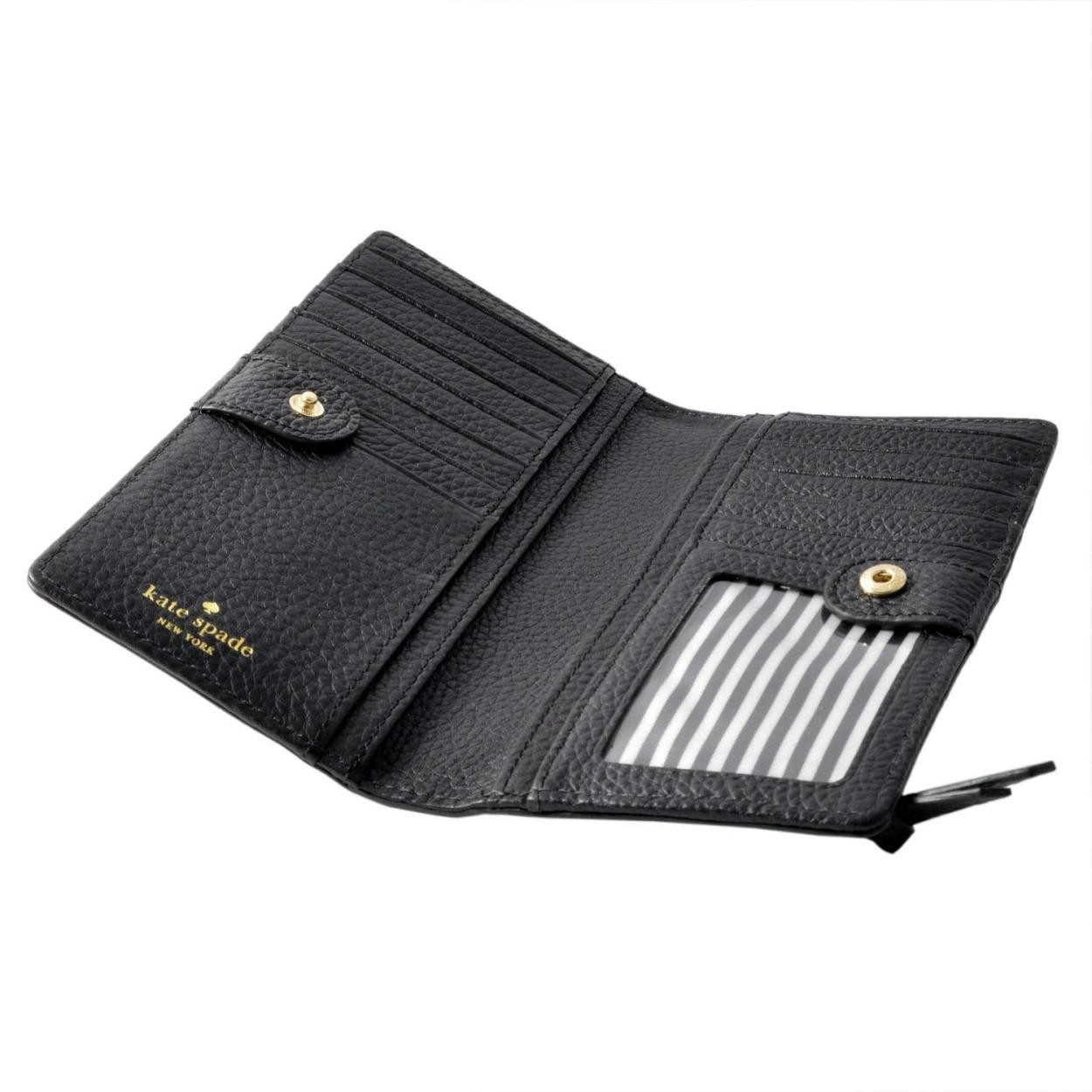 ケイトスペード Kate Spade PWRU5599 001 背面ファスナー小銭入れ＆定期入れ付 二つ折り長財布 JACKSON STREET stacy