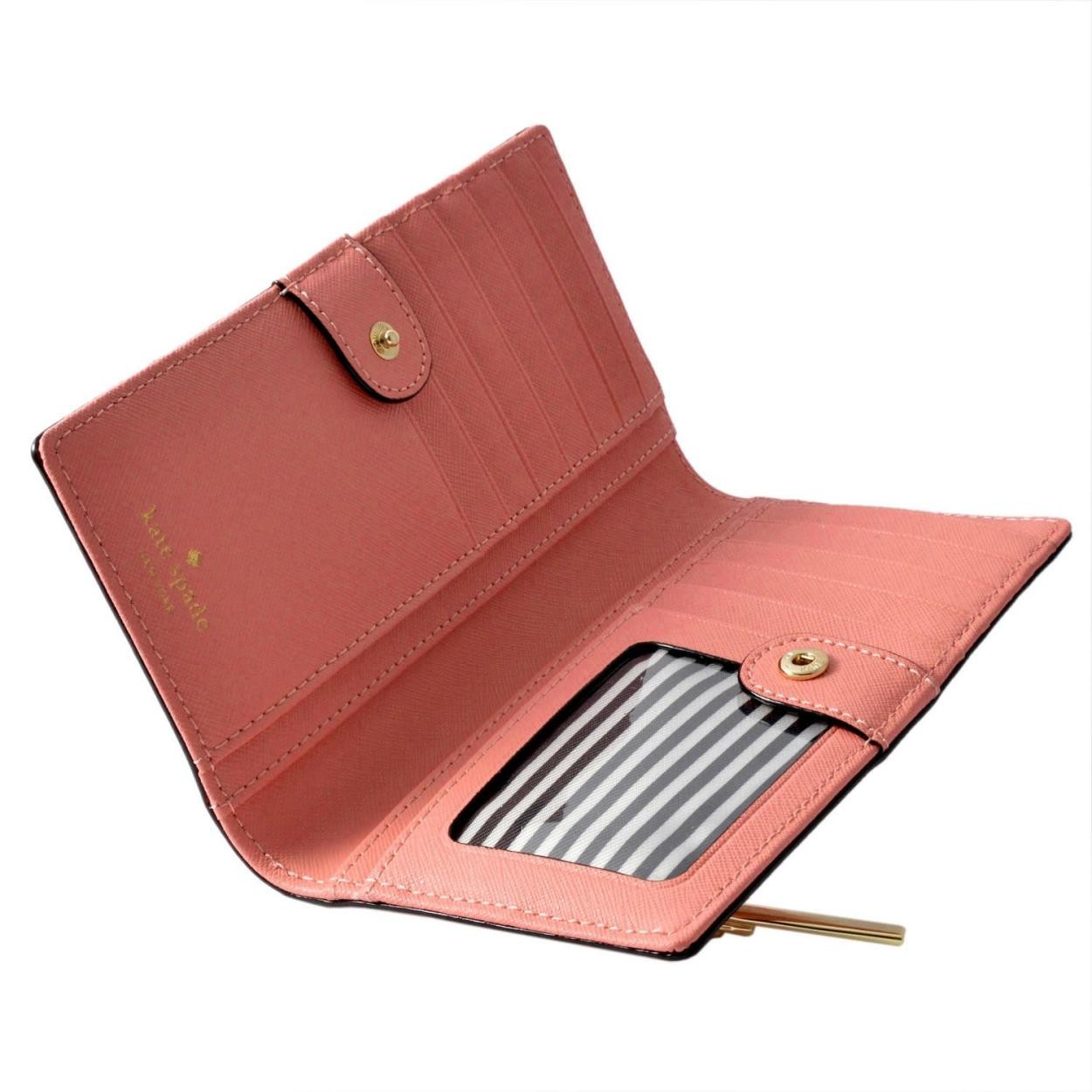 ケイトスペード Kate Spade PWRU5072 959 背面ファスナー小銭入れ＆定期入れ付 二つ折り長財布 CAMERON STREET stacy