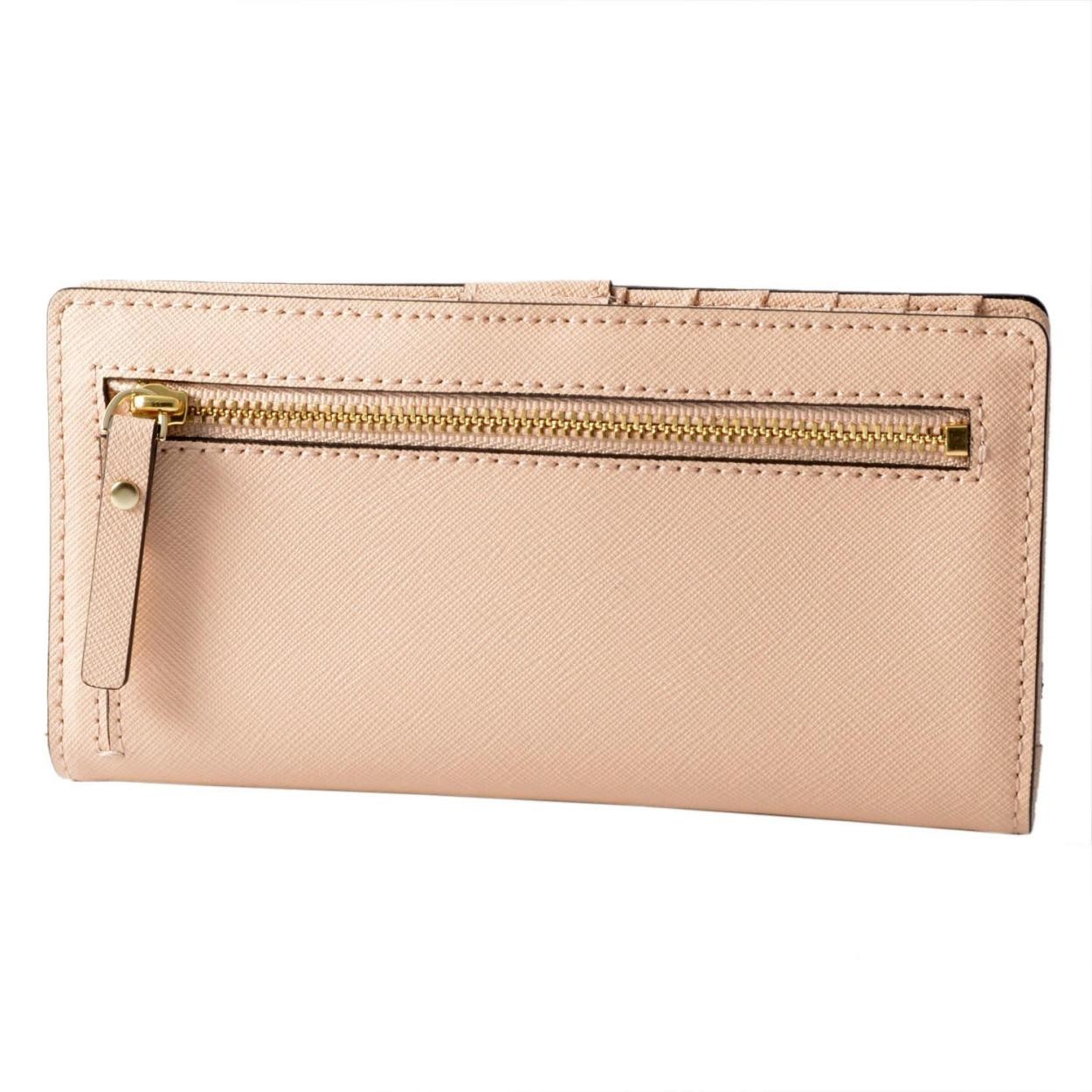 ケイトスペード Kate Spade PWRU5724 287 リボンモチーフ 背面ファスナー小銭入れ＆定期入れ付 二つ折り長財布 CONNORS LANE stacy