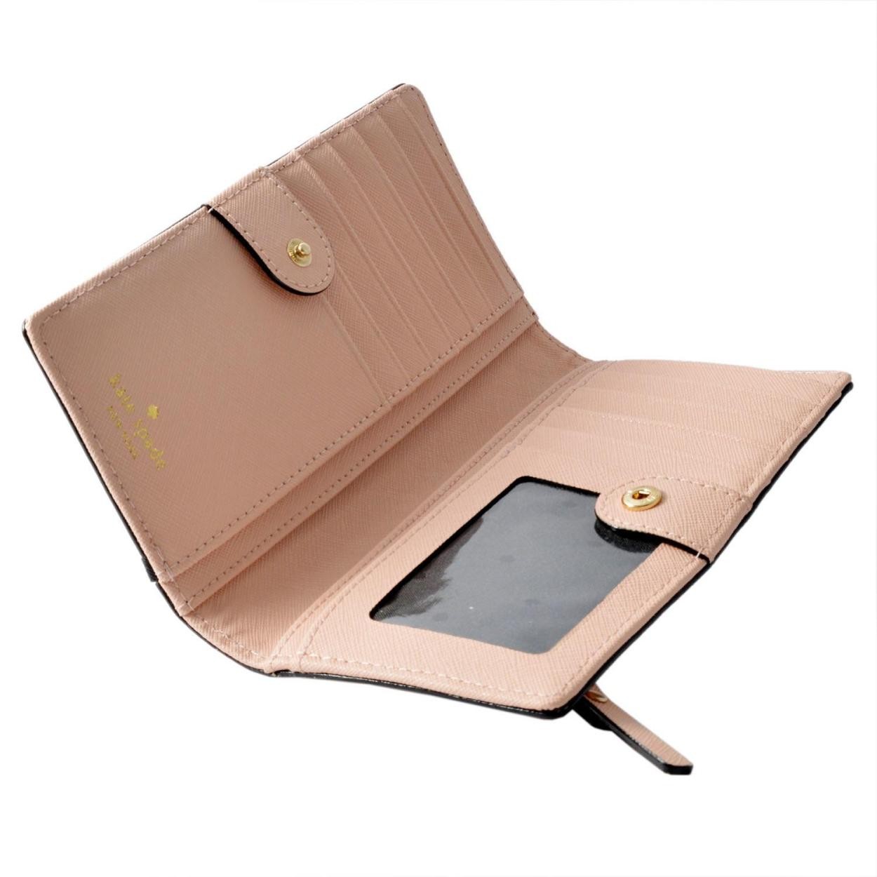 ケイトスペード Kate Spade PWRU5724 287 リボンモチーフ 背面ファスナー小銭入れ＆定期入れ付 二つ折り長財布 CONNORS LANE stacy