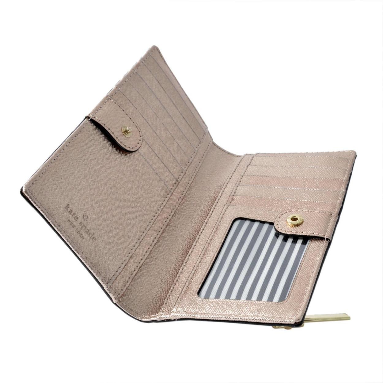 ケイトスペード Kate Spade PWRU5072 705 背面ファスナー小銭入れ＆定期入れ付 二つ折り長財布 CAMERON STREET stacy