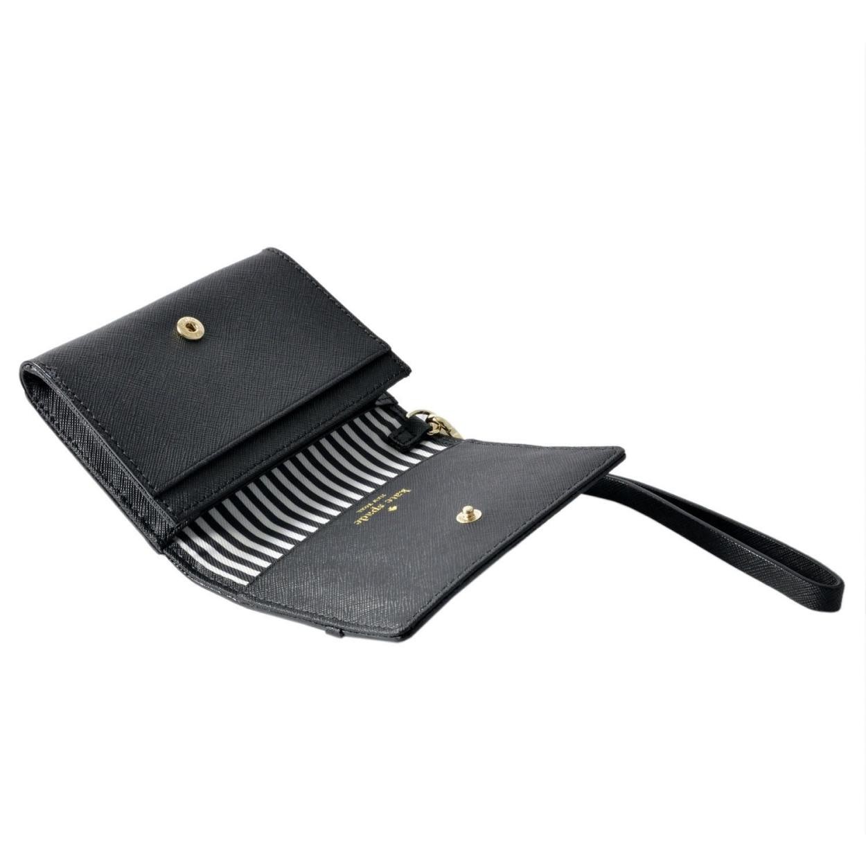 ケイトスペード Kate Spade PWRU5956 001 リボン＆ラインストーン ストラップ付 マルチケース 定期・カード入れ ELLIOTT STREET clemy