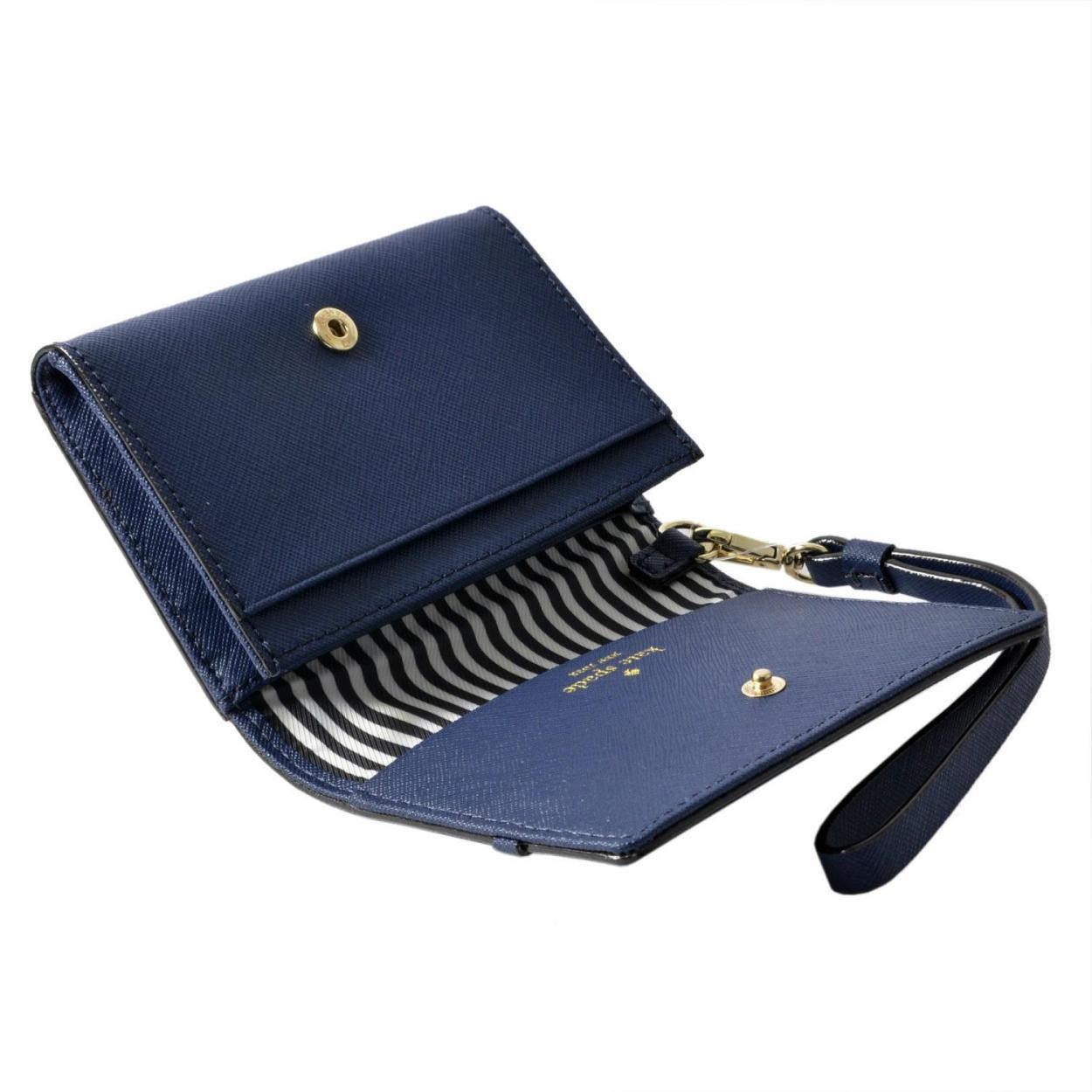 ケイトスペード Kate Spade PWRU5956 449 リボン＆ラインストーン ストラップ付 マルチケース 定期・カード入れ ELLIOTT STREET clemy