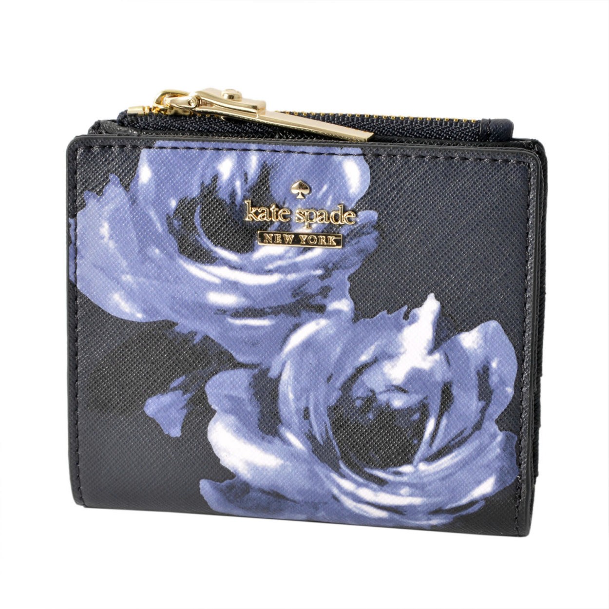 ケイトスペード Kate Spade PWRU6049 458 パスケース付 二つ折り ミニ財布 CAMERON STREET NIGIHT ROSE adalyn