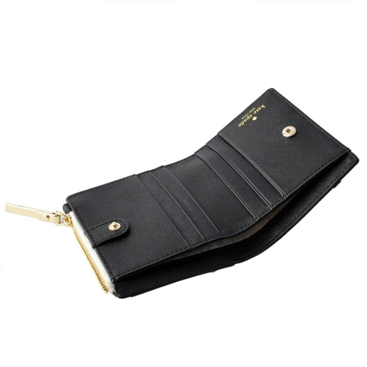 ケイトスペード Kate Spade PWRU6272 149 ドット柄×リボンモチーフ パスケース付 二つ折り ミニ財布 LAKEVIEW ROAD DOT adalyn