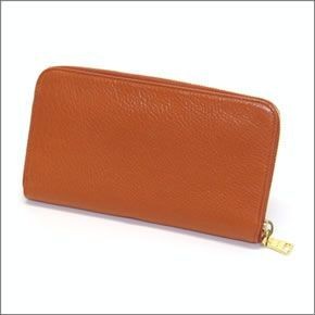 ミュウミュウ  マドラス リボンモチーフ ラウンドファスナー長財布 5M0506 MADRAS FIOCCO PAPAYA