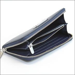 マークバイマークジェイコブス M0005350 484 India Ink New Q  Slim Zip Around ラウンドファスナー長財布 イタリアンカウレザー ≪2015AW≫