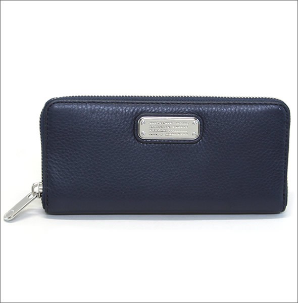 マークバイマークジェイコブス M0005350 484 India Ink New Q  Slim Zip Around ラウンドファスナー長財布 イタリアンカウレザー ≪2015AW≫