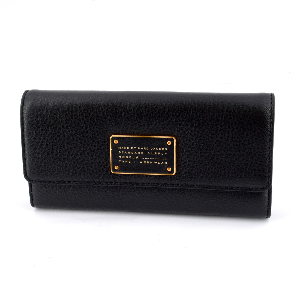 マークバイマークジェイコブス MARC BY MARC JACOBS M0007203-001 Black New Too Hot To Handle Long Trifold パスケース付 三つ折り長財布  ≪2015AW≫
