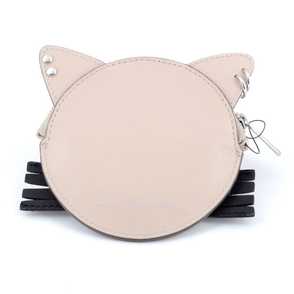 マークバイマークジェイコブス MARC BY MARC JACOBS M0007235-117 Papyrus Multi Screwed Up Faces Gato Head Case 猫フェイスモチーフ スタッズ コインケース 小銭入れ マルチポーチ ≪2015AW≫