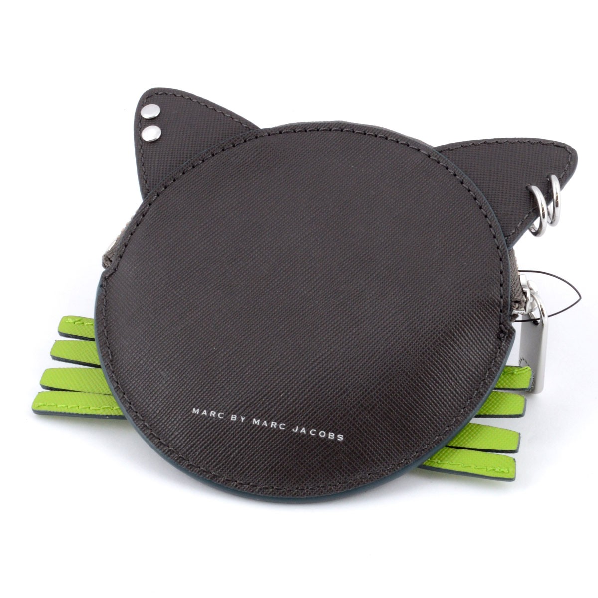 マークバイマークジェイコブス MARC BY MARC JACOBS M0007235-972 Faded Aluminum Multi Screwed Up Faces Gato Head Case 猫フェイスモチーフ スタッズ コインケース 小銭入れ マルチポーチ ≪2015AW≫