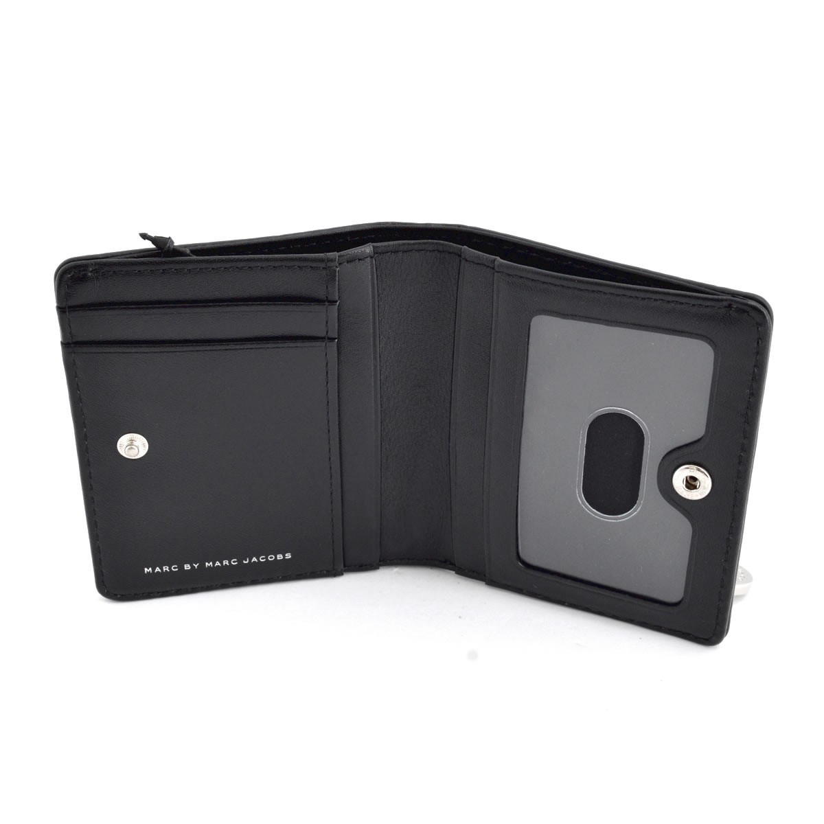 マークバイマークジェイコブス MARC BY MARC JACOBS M0007282 001 Black Ligero Emi Wallet パスケース付 二つ折り ミニ財布  ≪2016SS≫