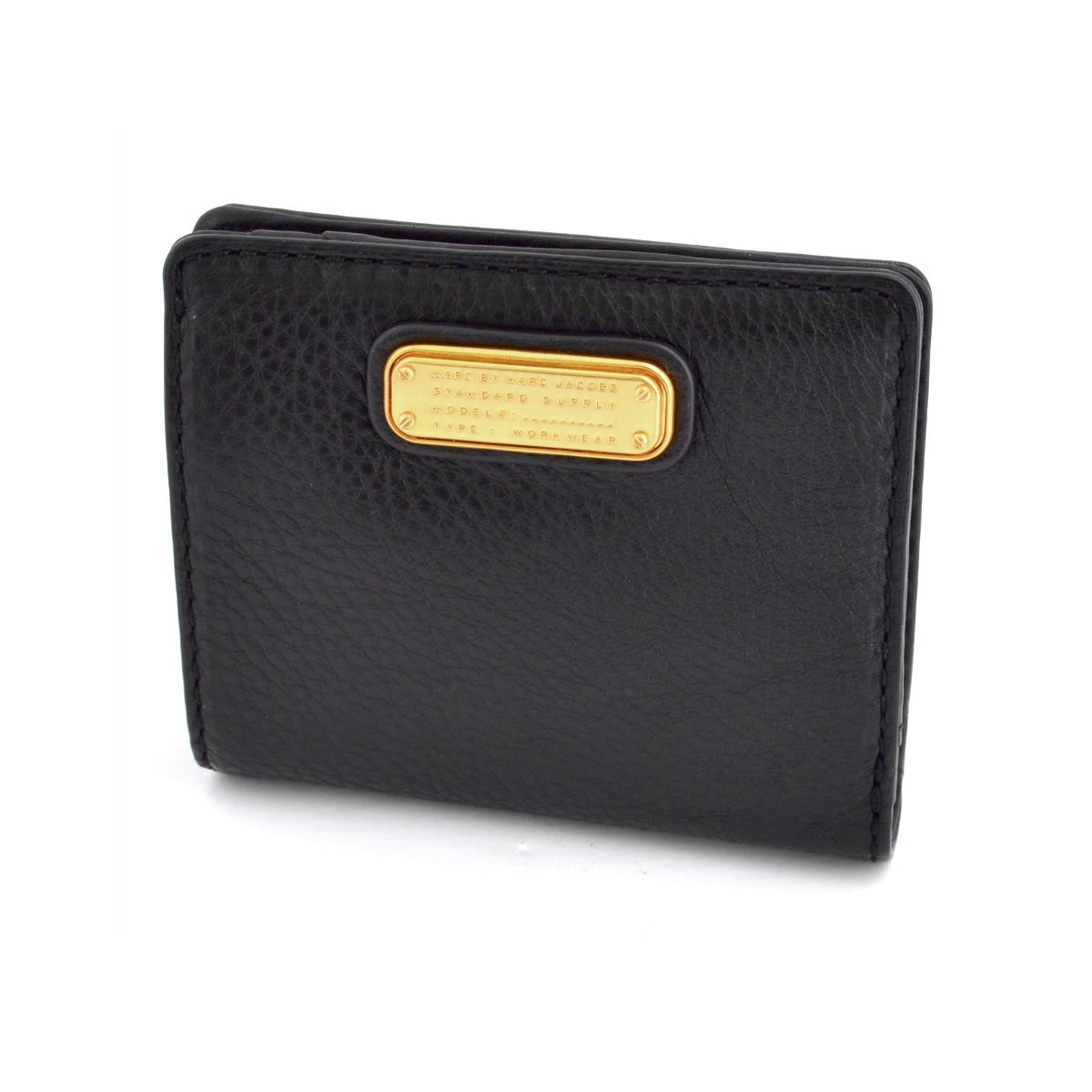 マークバイマークジェイコブス MARC BY MARC JACOBS M0007289 001 Black New Q Emi Wallet パスケース付 二つ折り ミニ財布  ≪2016SS≫