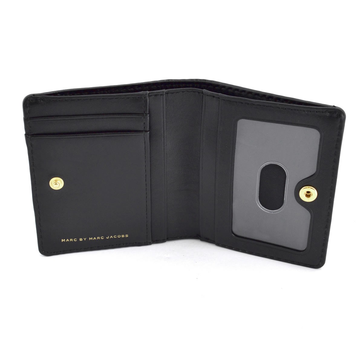 マークバイマークジェイコブス MARC BY MARC JACOBS M0007289 001 Black New Q Emi Wallet パスケース付 二つ折り ミニ財布  ≪2016SS≫