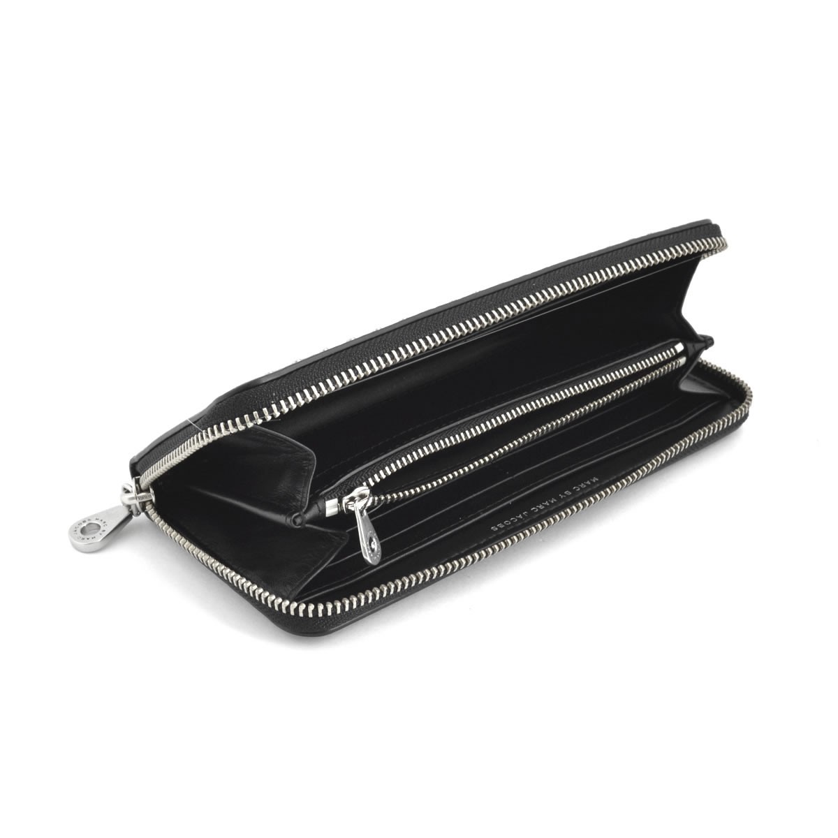 マークバイマークジェイコブス MARC BY MARC JACOBS M0007809 001 Black New Q Degrade Studs Slim Zip Around スタッズ付 ラウンドファスナー長財布 ≪2016SS≫