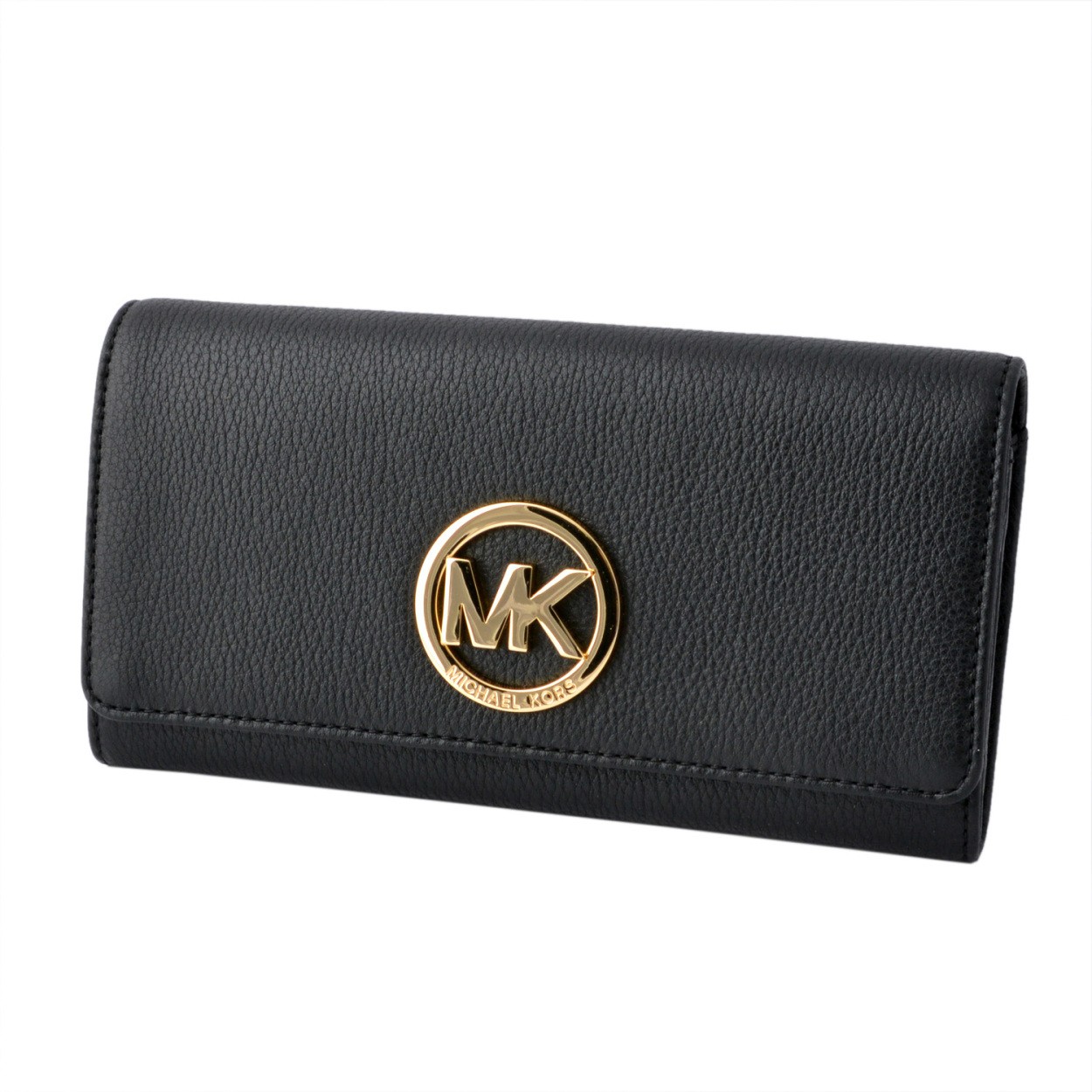 マイケルコース MICHAEL KORS 32F2GFTE3L Black MKロゴ 二つ折り長財布 FULTON