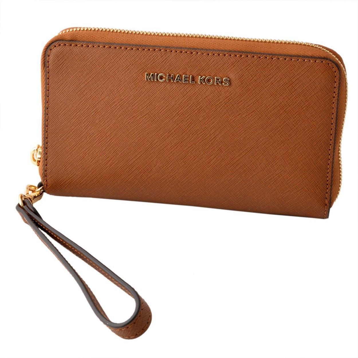 マイケルコース MICHAEL KORS 32H4GTVE9L Luggage モバイル・スマホケース付 ラウンドファスナー長財布 JET SET TRAVEL