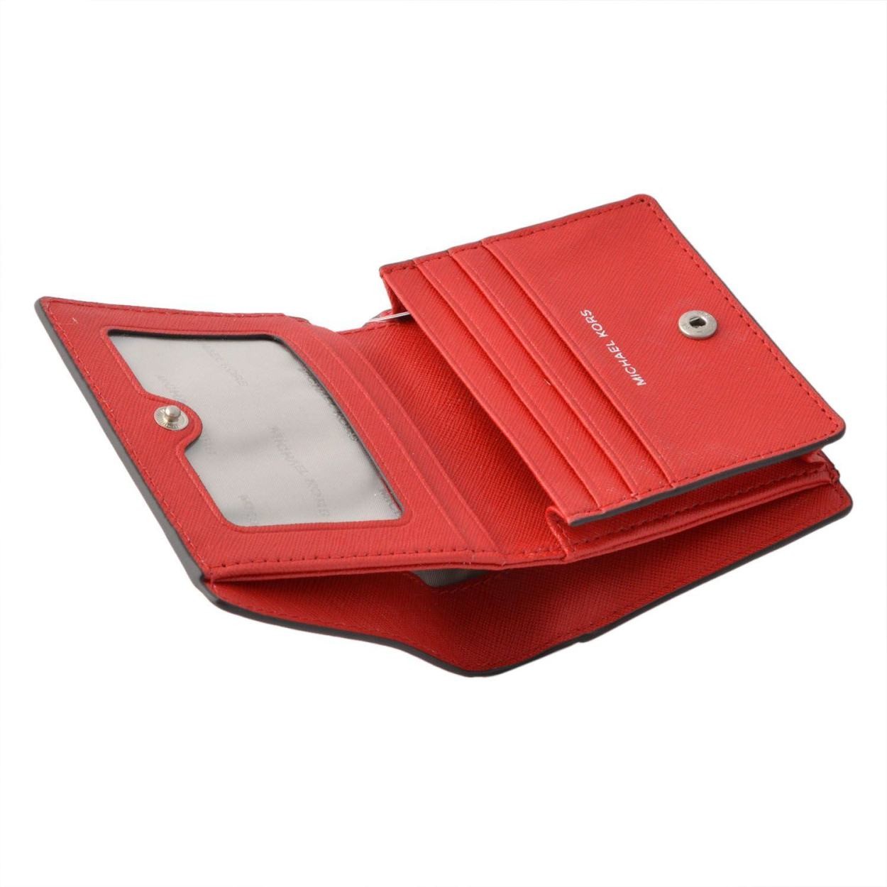 マイケルコース MICHAEL KORS 32T6STVD2L Bright Red パスケース付 二つ折り財布 カードケース JET SET TRAVEL