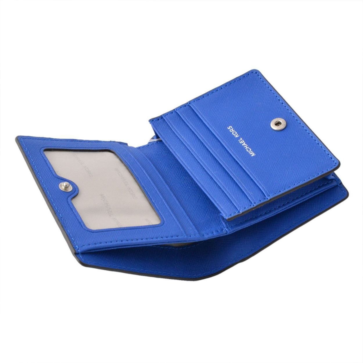 マイケルコース MICHAEL KORS 32T6STVD2L Elctric Blue パスケース付 二つ折り財布 カードケース JET SET TRAVEL