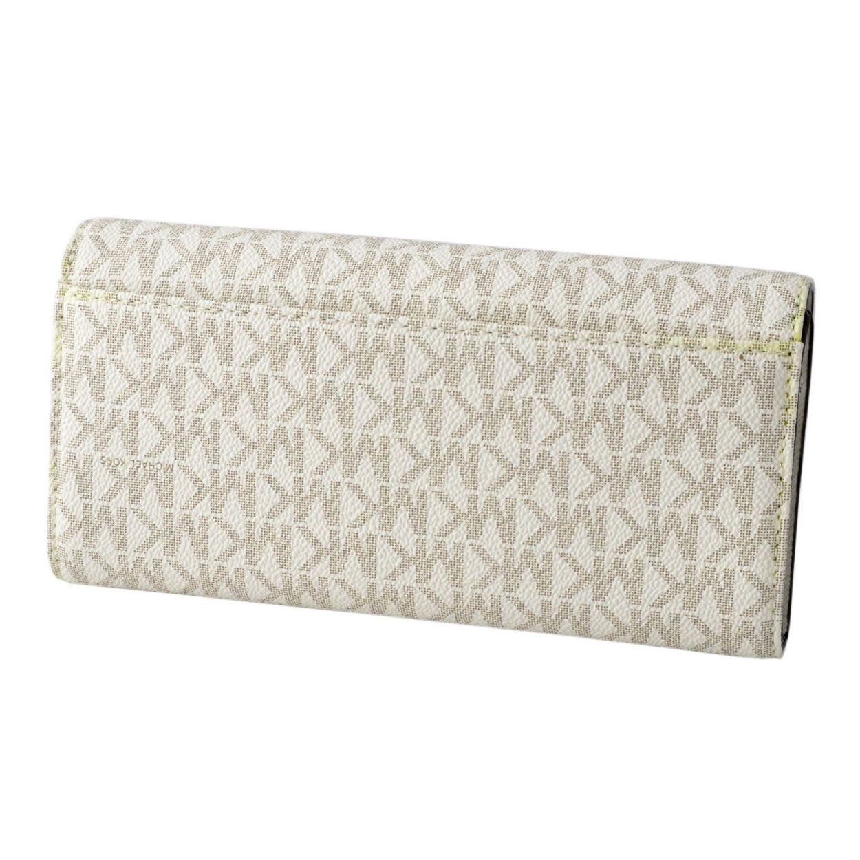 マイケルコース MICHAEL KORS 32S7GFTE3B Vanilla MKロゴ シグネチャー柄 二つ折り長財布 FULTON