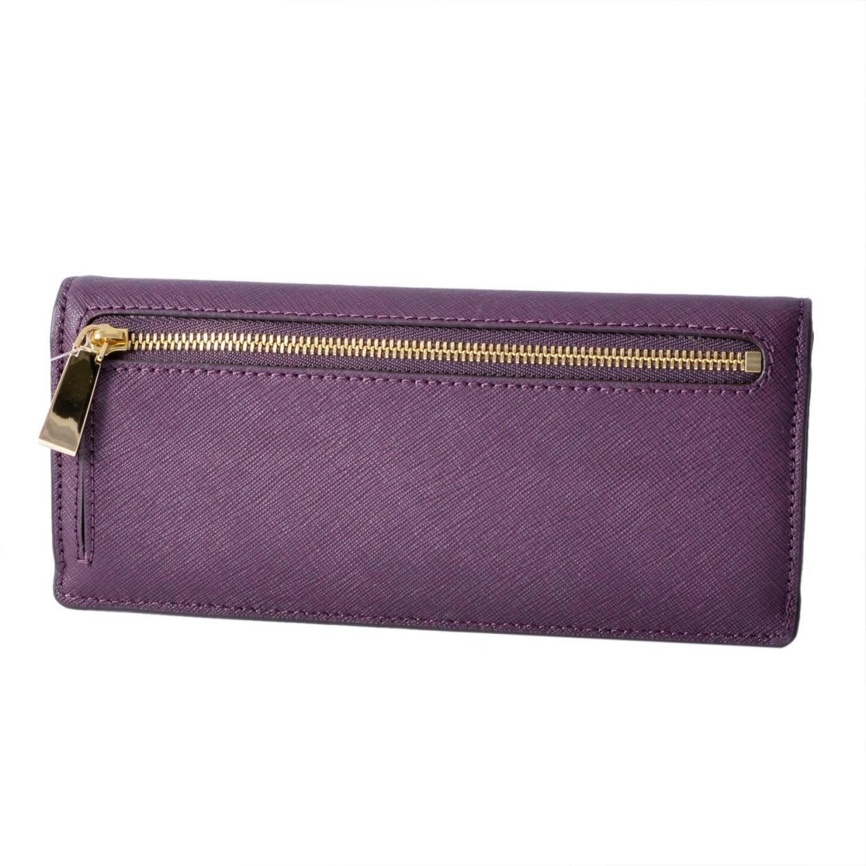 マイケルコース MICHAEL KORS 32F3GTVE7L DAMSON 背面ファスナー小銭入れ付 二つ折り長財布 JET SET TRAVEL