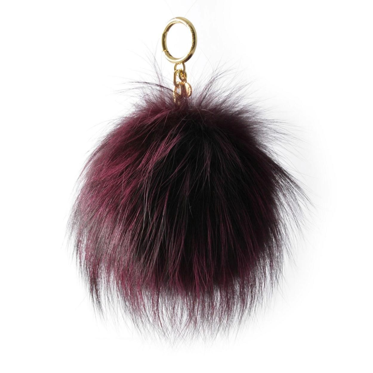 マイケルコース MICHAEL KORS 32F6GKCK3F DAMSON フォックスファー キーリング バッグチャーム FUR PON PON