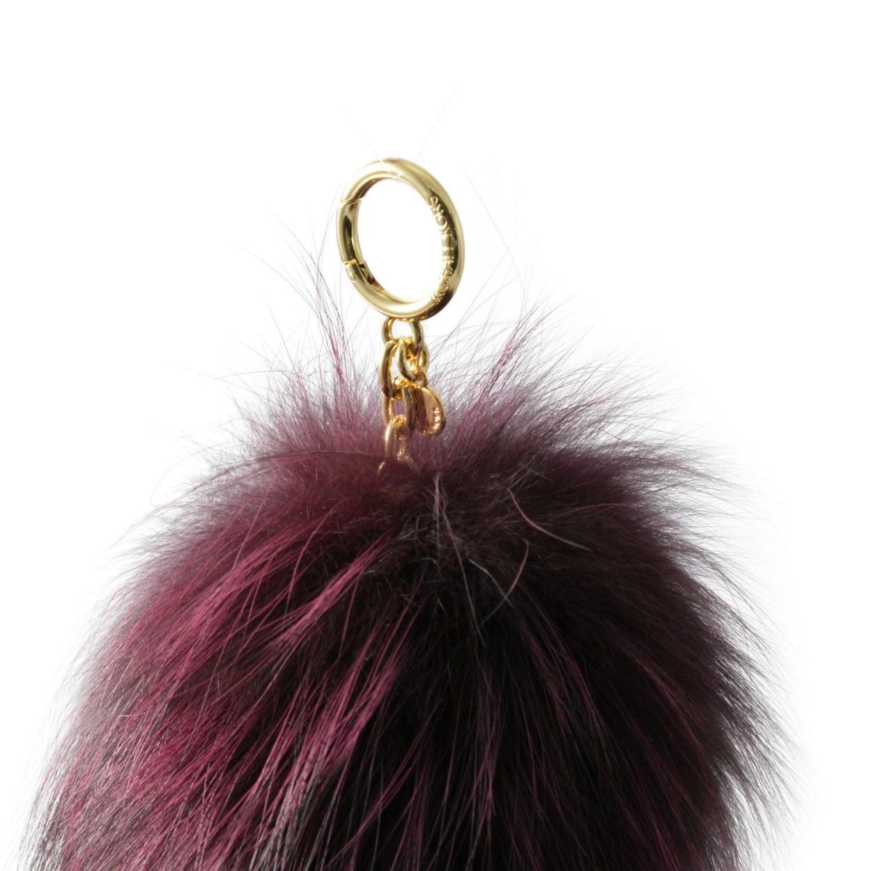 マイケルコース MICHAEL KORS 32F6GKCK3F DAMSON フォックスファー キーリング バッグチャーム FUR PON PON