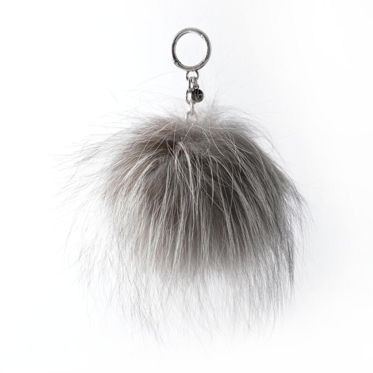 マイケルコース MICHAEL KORS 32F6GKCK3F SILVER フォックスファー キーリング バッグチャーム FUR PON PON