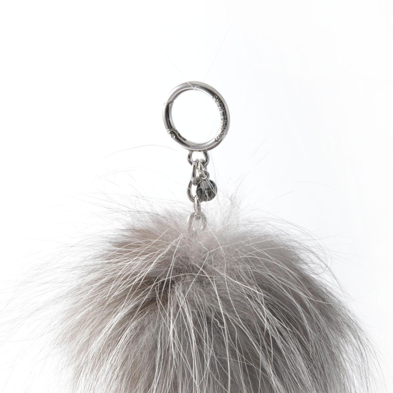 マイケルコース MICHAEL KORS 32F6GKCK3F SILVER フォックスファー キーリング バッグチャーム FUR PON PON