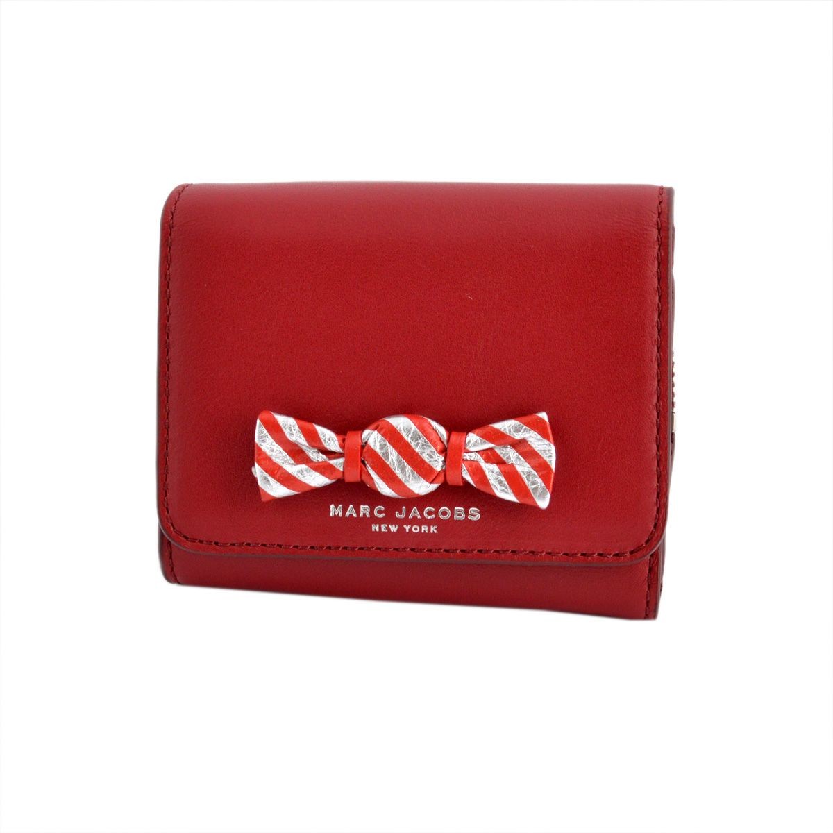 マークジェイコブス MARC JACOBS M0008122 609 Ruby Rosea キャンディリボン 三つ折り財布 Bow Billfold