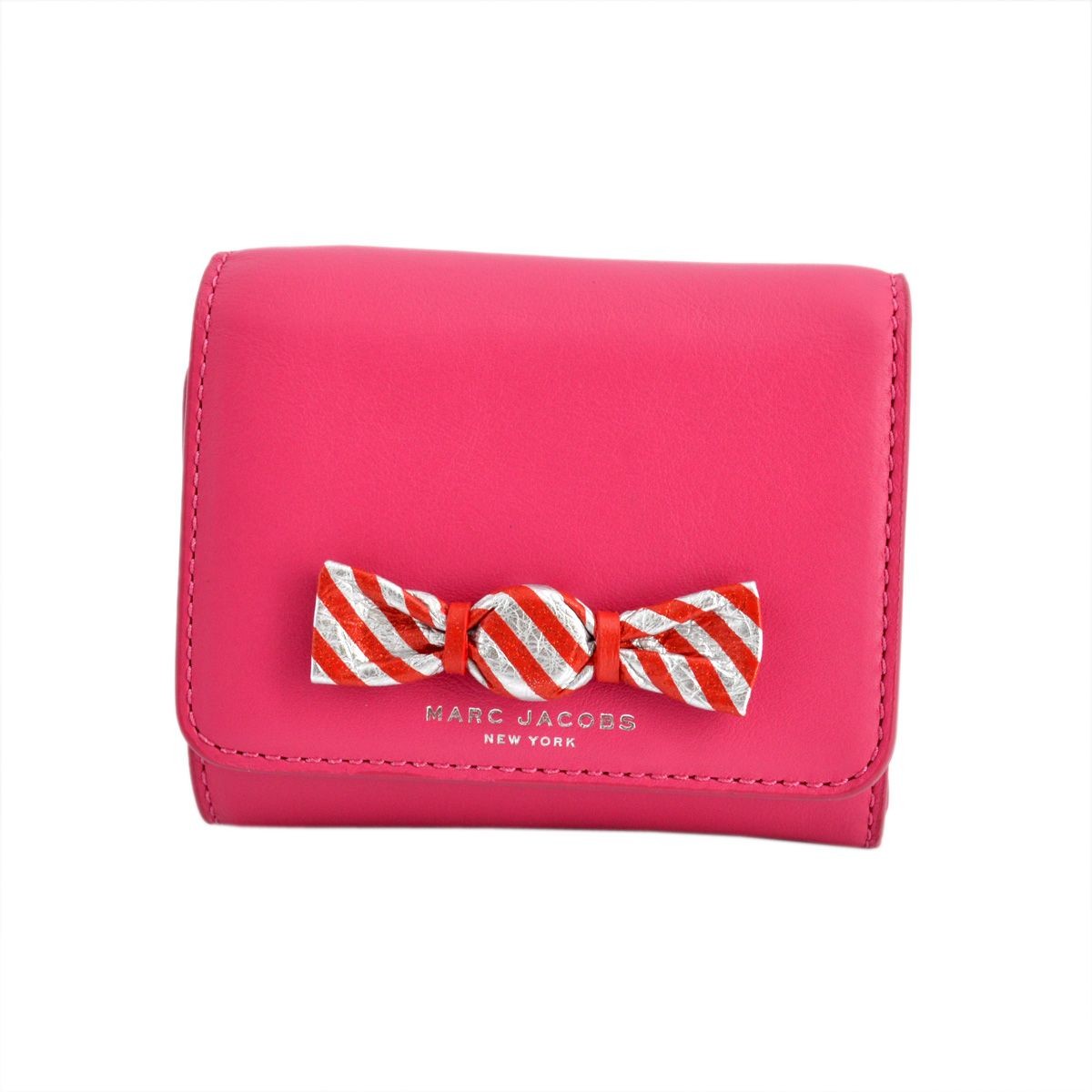 マークジェイコブス MARC JACOBS M0008122 658 Begonia キャンディリボン 三つ折り財布 Bow Billfold