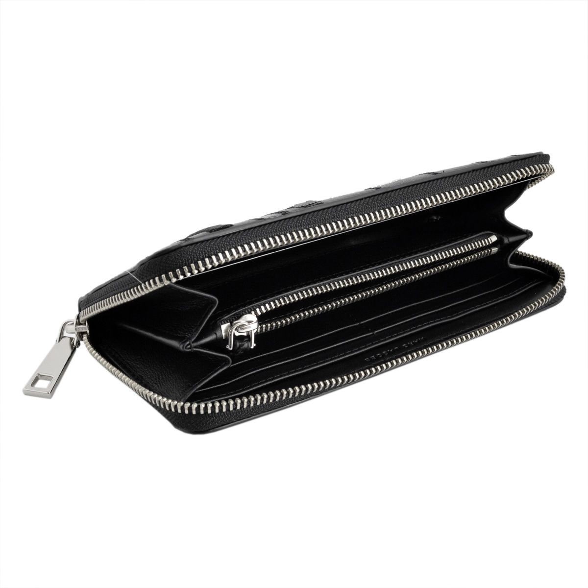 マークジェイコブス MARC JACOBS M0008974-001 Black ストライプ パッチワーク 長財布 ロングウォレット Wingman Stripes Standard Continental Wallet