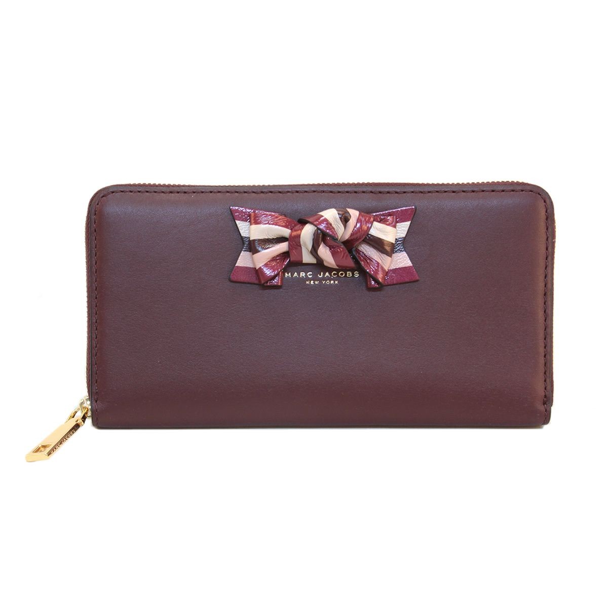 マークジェイコブス MARC JACOBS M0008964-209 Rubino リボン・ボウモチーフ ラウンドファスナー長財布 Bow Standard Continental Wallet